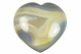 Polished Orca Agate Heart - Madagascar #249155-1